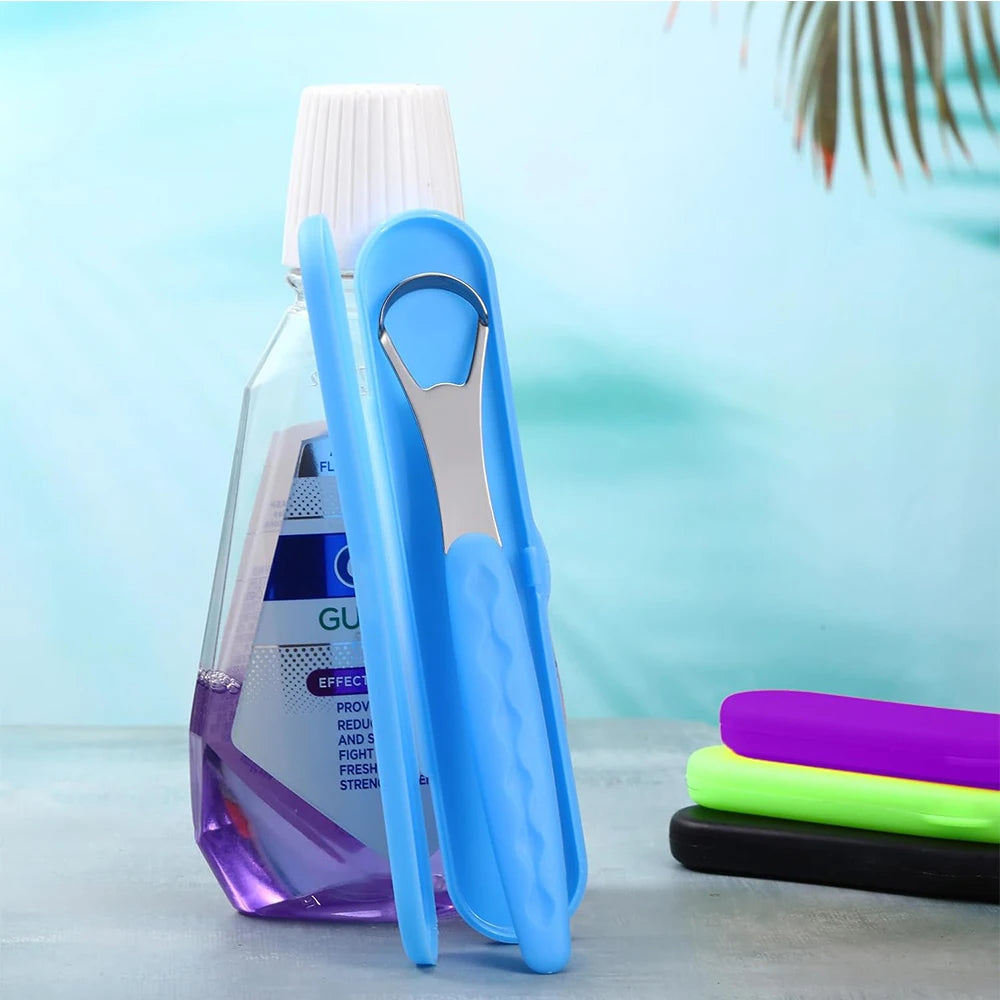 Gratte-Langue Inox Premium – Nettoyage Profond – Avec Étui de Transport